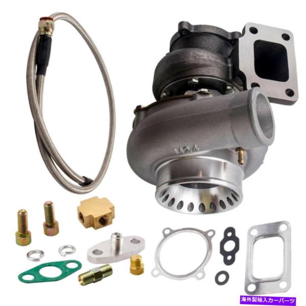 ターボチャージャー GT35 GT3582R GT3582ターボT3フランジ4ボルト水オイル冷却+オ...