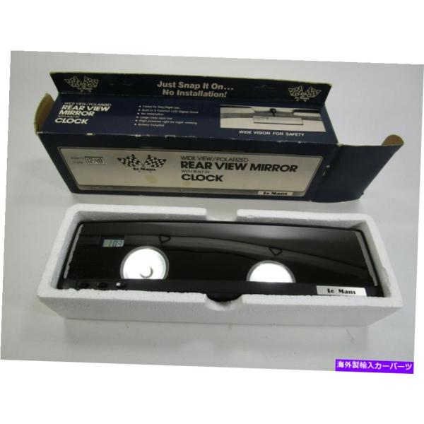 rear view mirror エンコードハス・リアル・リア・アラー・ライト・オン時計付き1980...