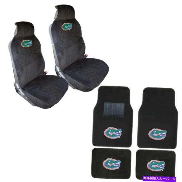 Floor Mat 新しいNCAAフロリダゲーター車トラックフロントシドリースシートカバー＆フロアマ...