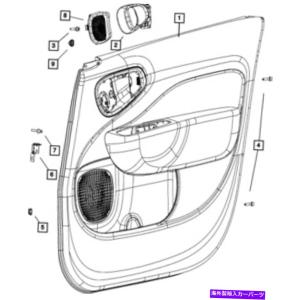 door panel 純正MOPARフロントライアル⇒5VT04JXWAA-オリジナルの役職を表示 純正 Mopar フロントドア トリムパネル 右 5VT04JXWAA- show original ti｜crystal-netshop