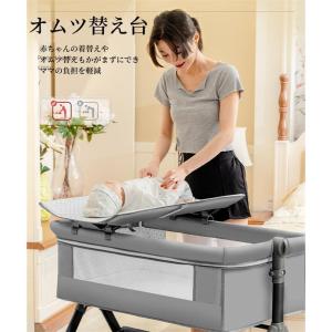 ベビーベッド 折りたたみ 添い寝 高さ調整3段...の詳細画像3