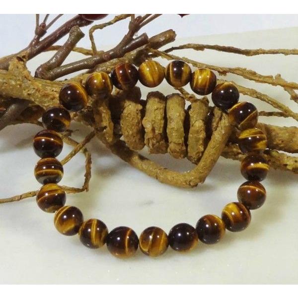 009 天然石 パワーストーン ブレスレット タイガーアイ 虎目石 8mm球