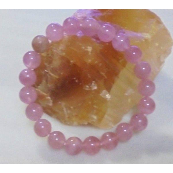 013 天然石 パワーストーン ブレスレット マダガスカル産 ディープローズクォーツ 8mm