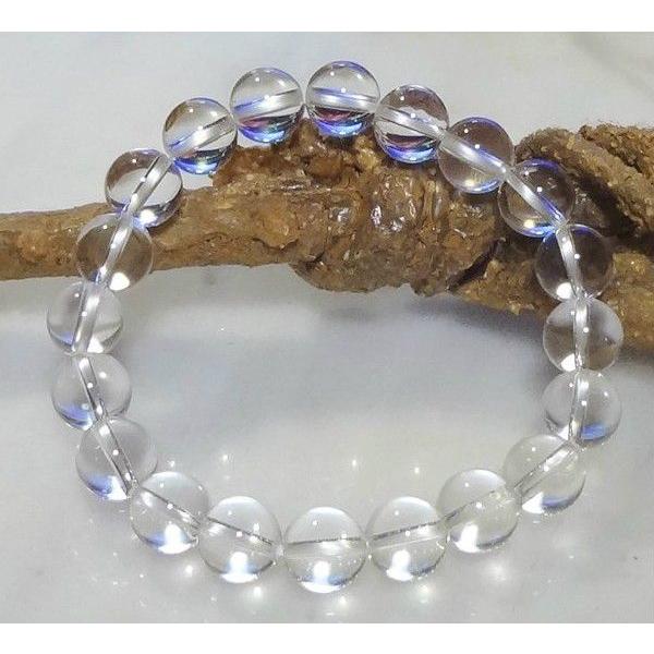 085 天然石 パワーストーン ブレスレット 天然クリスタル 水晶 10mm珠