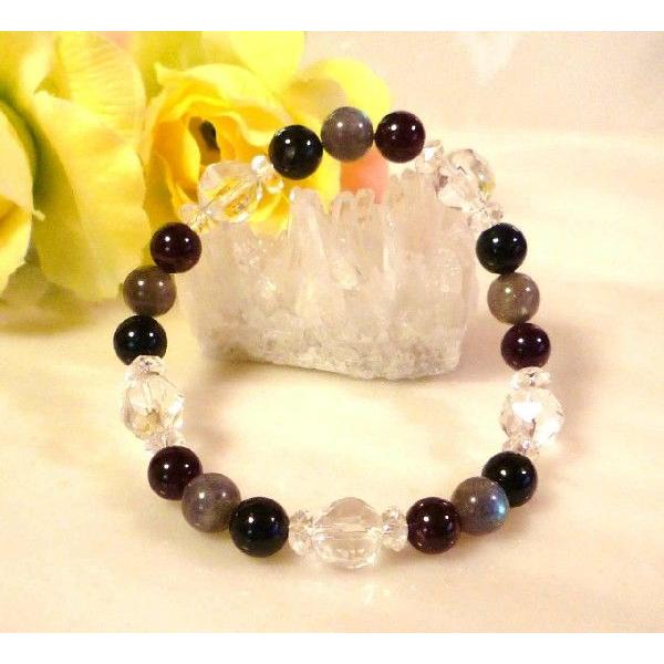 106 天然石 パワーストーン ブレスレット ラブラドライト ガーネット トルマリン