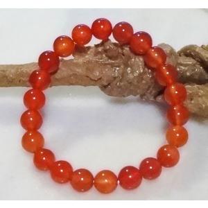 144 天然石 パワーストーン ブレスレット カーネリアン（紅玉髄）　8mm 珠