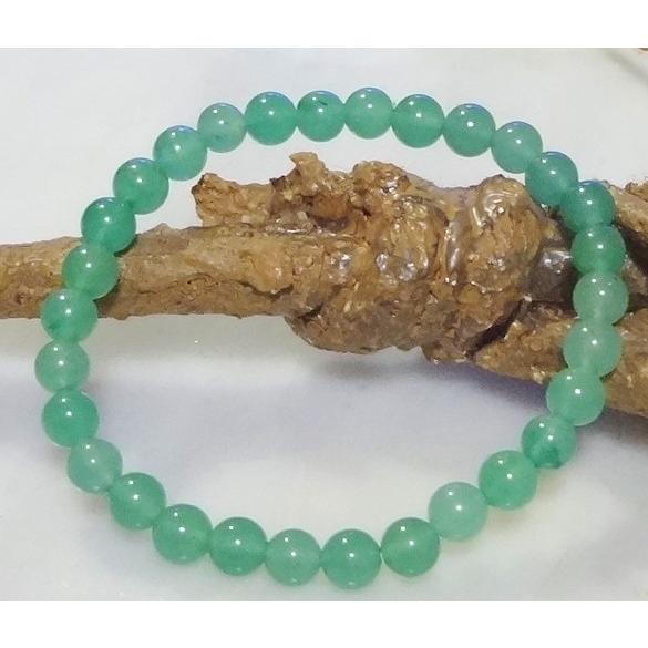 148 天然石 パワーストーン ブレスレット グリーンアベンチュリン（砂金水晶）　6mm 珠