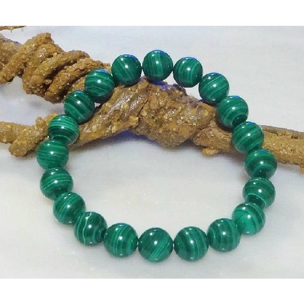 151 天然石 パワーストーン ブレスレット マラカイト 孔雀石　10mm 珠