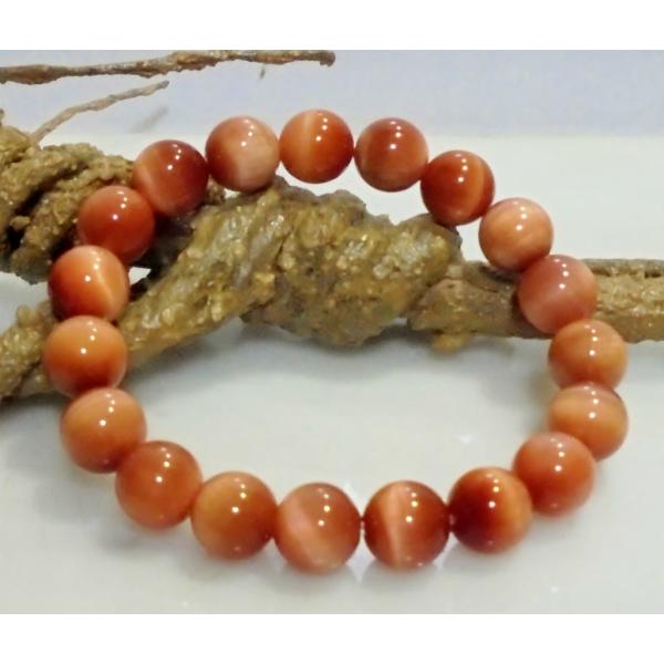 197 天然石 パワーストーン ブレスレット オレンジタイガーアイ5A 10mm珠