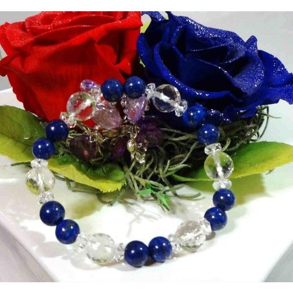 226 天然石 ブレスレット ダビデの星 ラピスラズリ クリスタル　