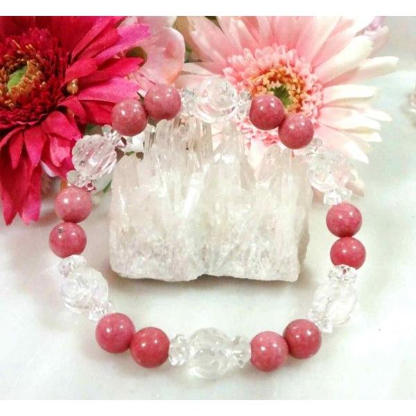 240 天然石 ブレスレット ダビデの星 ロードナイト クリスタル　