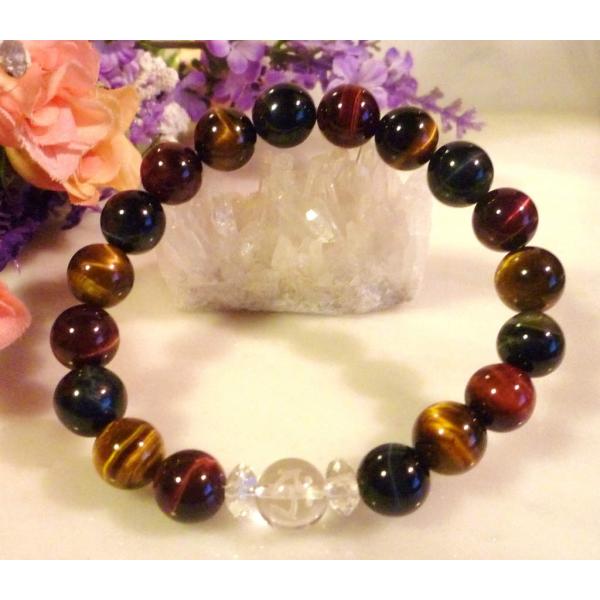 天然石 パワーストーン 梵字 ブレスレット タラーク 寅年 ３色 タイガーアイ 10mm珠 274