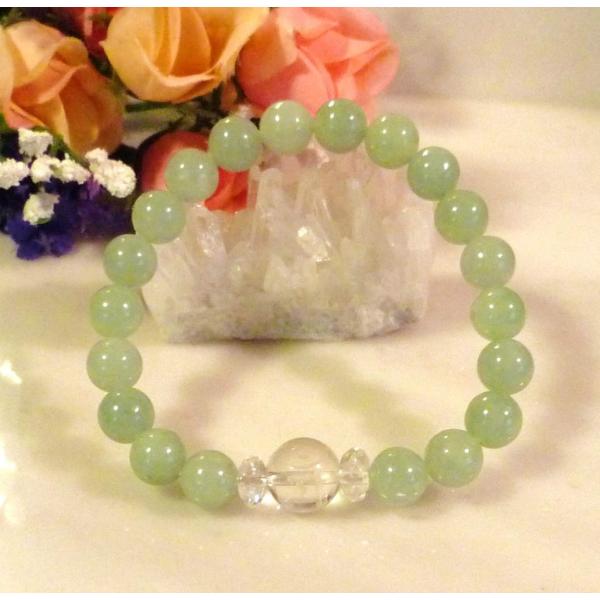 天然石 パワーストーン 梵字 ブレスレット マン 卯年 ビルマ産 本翡翠(ジェイダイド) 8mm珠 ...