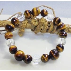 386 天然石 ブレスレット 大きいサイズ LL 18cm タイガーアイ