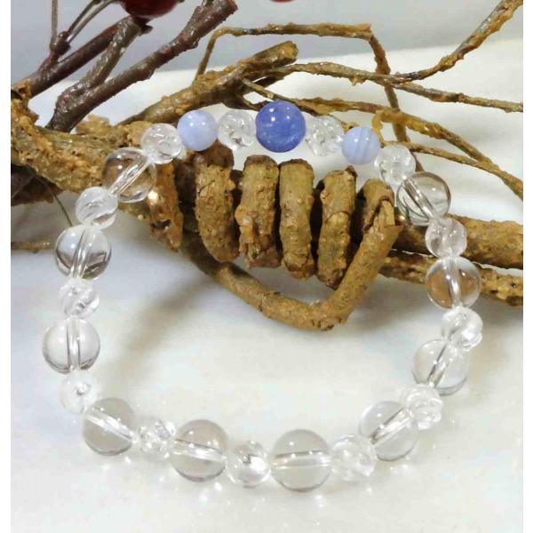 403 天然石 パワーストーン ブレスレット タンザナイト ブルーレースアゲード