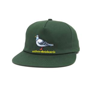 ANTIHERO CAP アンチヒーロー キャップ LIL PIGEON SNAPBACK FOREST GREEN/YELLOW スケートボード スケボー｜cs-skate