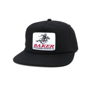 BAKER CAP ベイカー キャップ STALLION SNAPBACK BLACK スケートボード スケボー｜cs-skate