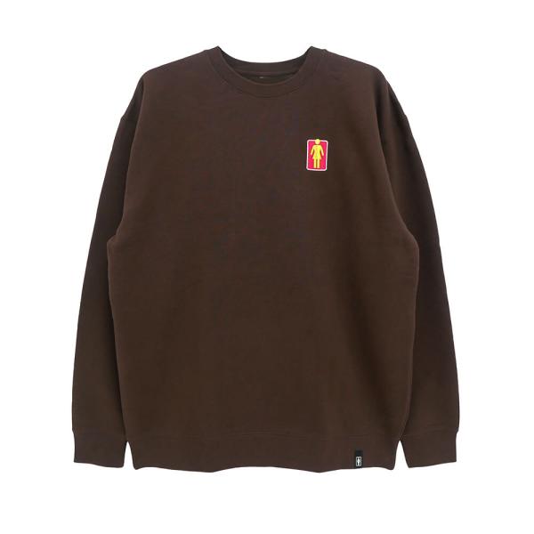 GIRL CREW SWEAT ガール トレーナー 93 TIL LOVERS OG BROWN ス...