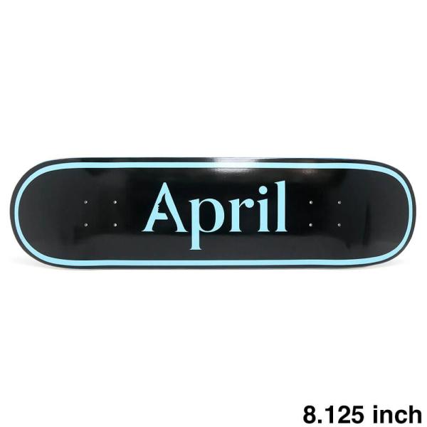 APRIL DECK エイプリル デッキ TEAM OG LOGO BLUE BLACK 8.125...