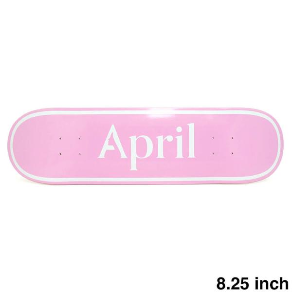 APRIL DECK エイプリル デッキ TEAM OG LOGO WHITE PINK 8.25 ...