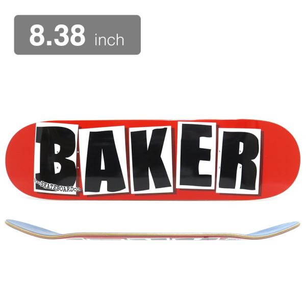 BAKER DECK ベイカー デッキ TEAM BRAND LOGO RED/BLACK 8.38...