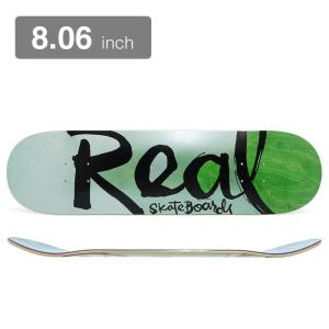 REAL DECK リアル デッキ TEAM SCRIPT COLORBLOCKS GREEN STAIN 8.06 スケートボード スケボー｜cs-skate