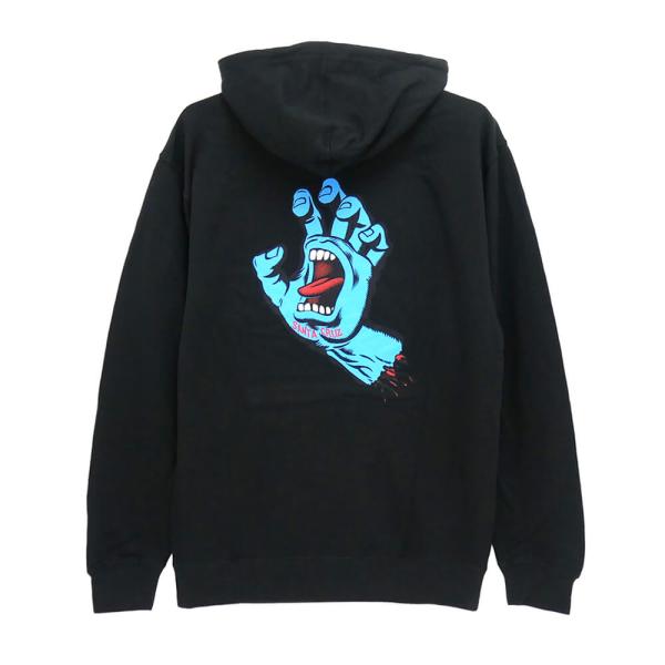 SANTA CRUZ HOOD サンタクルーズ パーカー SCREAMING HAND BLACK ...