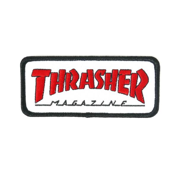THRASHER PATCH スラッシャー ワッペン OUTLINED WHITE/RED/BLAC...