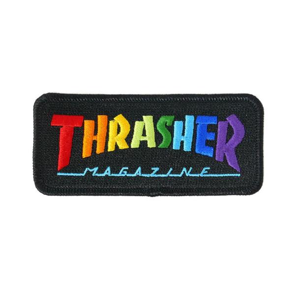 THRASHER PATCH スラッシャー ワッペン RAINBOW MAG BLACK（US企画）...