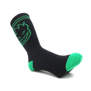 SPITFIRE SOCKS スピットファイヤー ソックス 靴下 BIGHEAD BLACK/GREEN スケートボード スケボー｜cs-skate