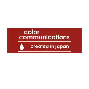 COLOR COMMUNICATIONS STICKER カラーコミュニケーションズ ステッカー CREATED IN JAPAN 220 RED スケートボード スケボー｜cs-skate