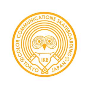 COLOR COMMUNICATIONS STICKER カラーコミュニケーションズ ステッカー OWL IKB 220 ORANGE スケートボード スケボー
