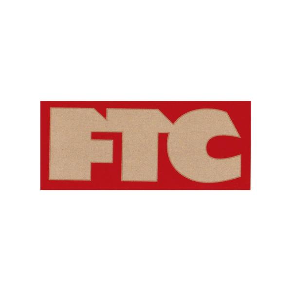 FTC STICKER エフティーシー ステッカー LOGO 5 INCH RED/GOLD スケー...