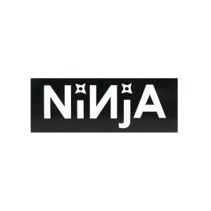 NINJA STICKER ニンジャ ステッカー LOGO WHITE/BLACK スケートボード スケボー