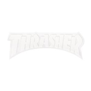 THRASHER STICKER スラッシャー ステッカー DIE CUT LOGO WHITE（US企画） スケートボード スケボー