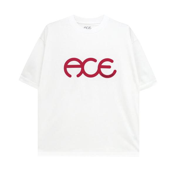 ACE T-SHIRT エース Tシャツ RINGS WHITE スケートボード スケボー