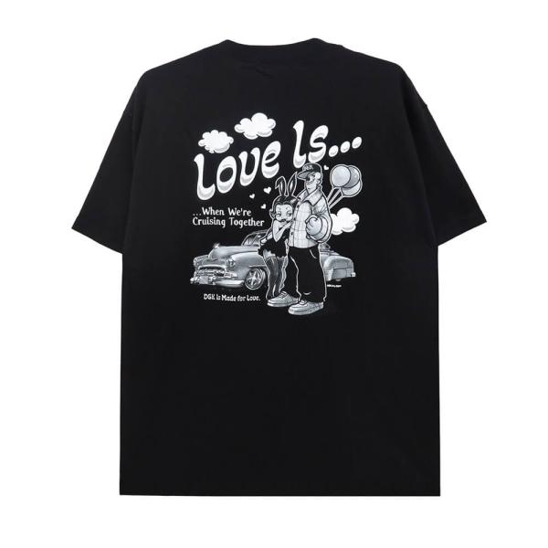 DGK T-SHIRT ディージーケー Tシャツ LOVE IS ... BLACK スケートボード...