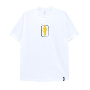 GIRL T-SHIRT ガール Tシャツ UNBOXED OG WHITE スケートボード スケボー｜cs-skate