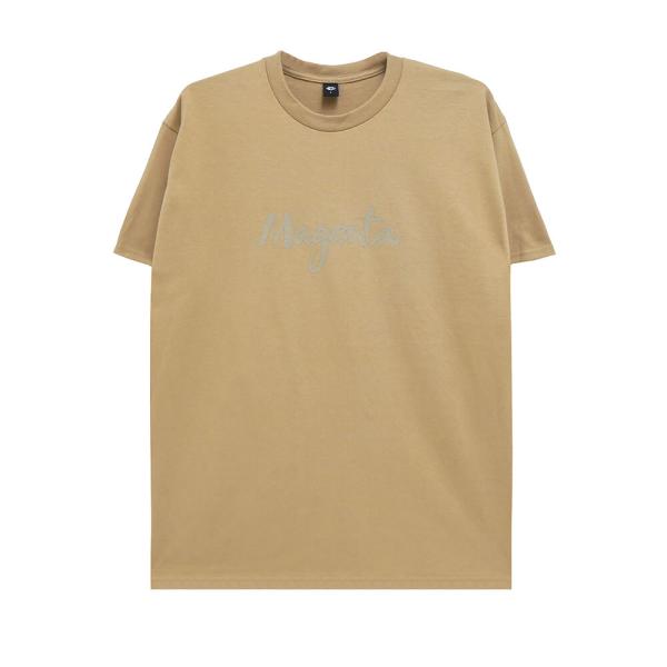 MAGENTA T-SHIRT マゼンタ Tシャツ SCRIPT BEIGE スケートボード スケボ...