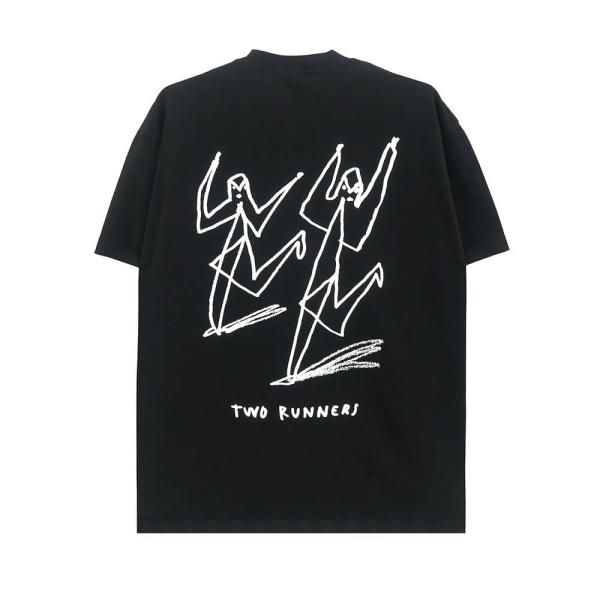 POLAR T-SHIRT ポーラー Tシャツ TWO RUNNERS BLACK スケートボード ...