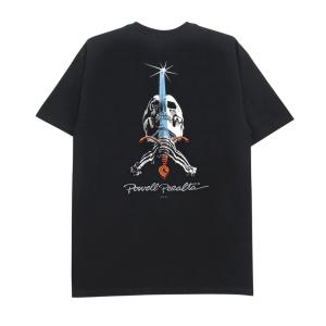 POWELL PERALTA T-SHIRT パウエルペラルタ Tシャツ SKULL ＆ SWORD BLACK スケートボード スケボー｜cs-skate