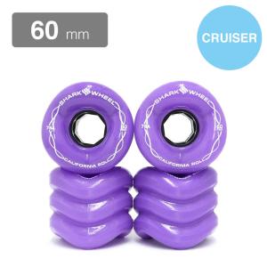 SHARK WHEEL シャークウィール ソフトウィール（クルーザー）CALIFORNIA ROLL（78A） PURPLE 60mm スケートボード スケボー｜cs-skate