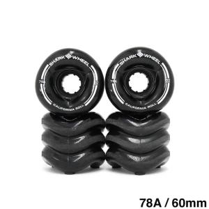 SHARK WHEEL シャークウィール ソフトウィール（クルーザー） CALIFORNIA ROLL LINE LOGO（78A） BLACK 60mm スケートボード スケボー｜cs-skate