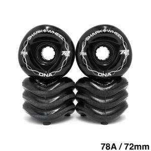 SHARK WHEEL シャークウィール ソフトウィール（クルーザー） DNA（78A） BLACK 72mm スケートボード スケボー｜cs-skate