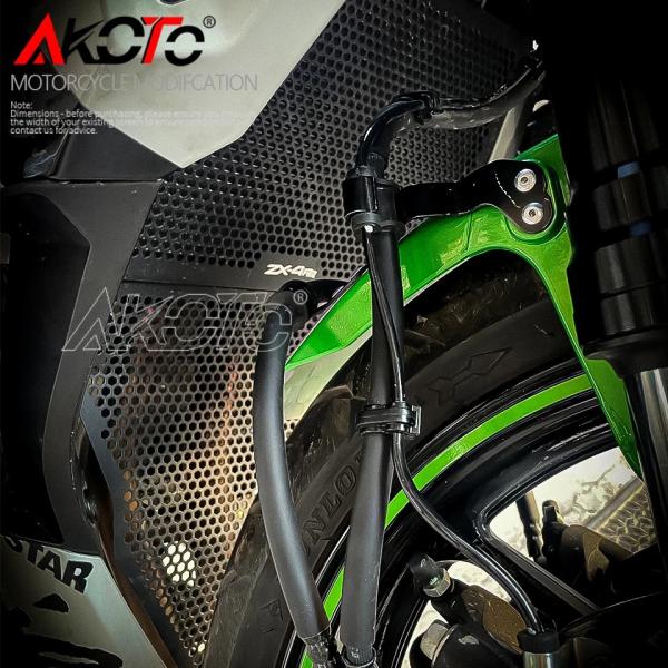 【互換品】 オートバイ ラジエーターオイルクーラーグリル カワサキ ZX4R ZX4RR ZX25R...