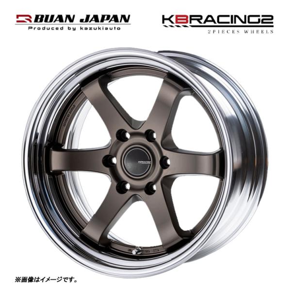 送料無料 舞杏 BUAN JAPAN KBRACING 2 リバースリム 7.5J-18 +39〜3...