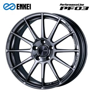 送料無料 エンケイ PerformanceLine PF03 (SBK) 7.5J-18 +48 5H-114.3 (18インチ) 5H114.3 7.5J+48【2本セット 新品】｜csj2