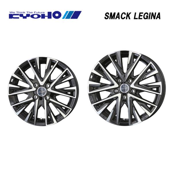 送料無料 共豊  SMACK LEGINA 5J-14 +34 4H-100 (14インチ) 4H1...