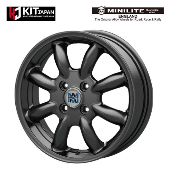 14インチ 4H100 5J 5J+40 4穴 ホイール 【1本単品 新品】 ガンメタ MINILI...