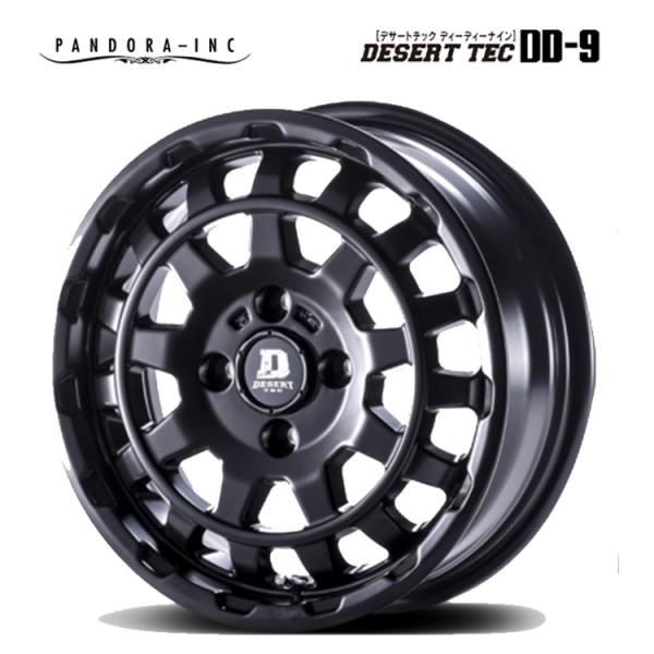 14インチ 4H100 5J 5J+45 4穴 ホイール 【2本セット 新品】  DESERT TE...